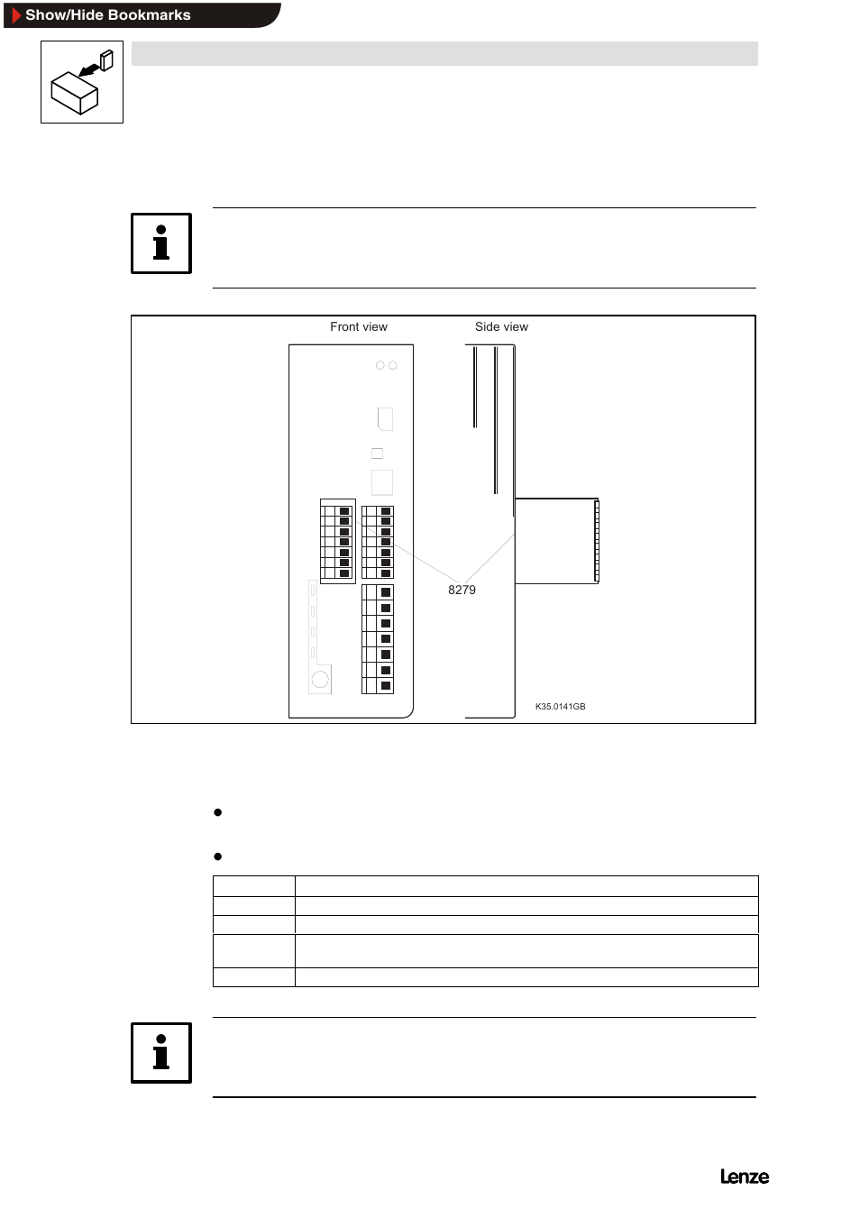 7 assembly of the analog plug-in module 8279ib, Assembly of the analog plug-in module 8279ib, Installation | Lenze 8200 Frequency inverters User Manual | Page 81 / 311