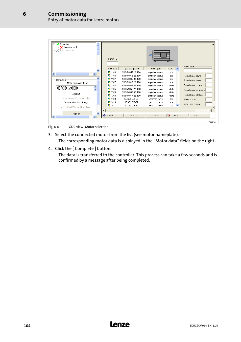 Commissioning | Lenze ECSCMxxx User Manual | Page 104 / 375