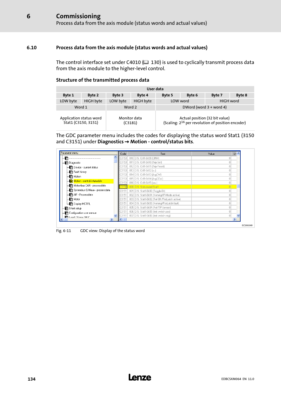 Commissioning | Lenze ECSCMxxx User Manual | Page 134 / 375
