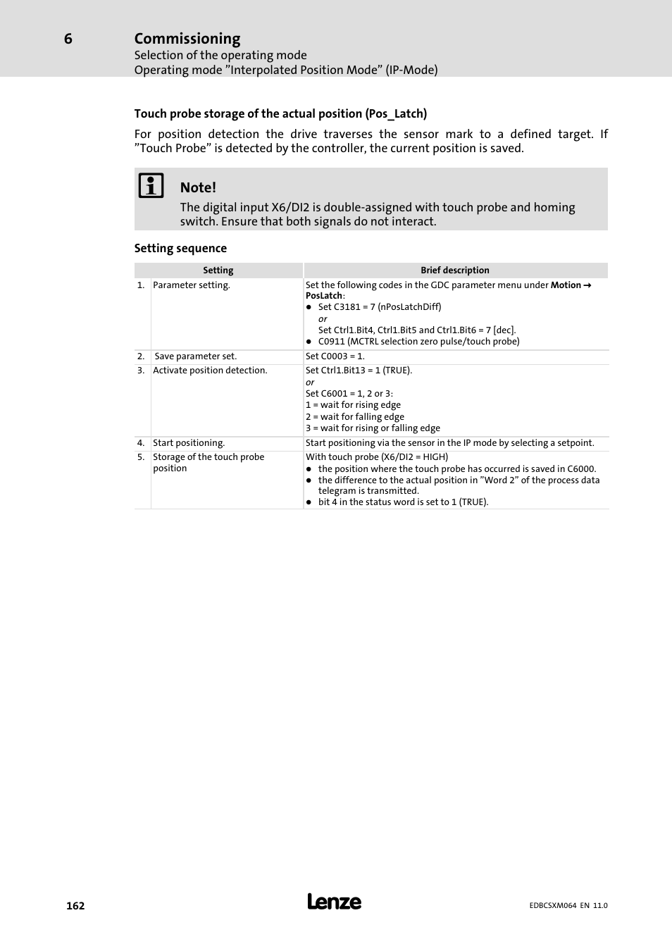 Commissioning | Lenze ECSCMxxx User Manual | Page 162 / 375