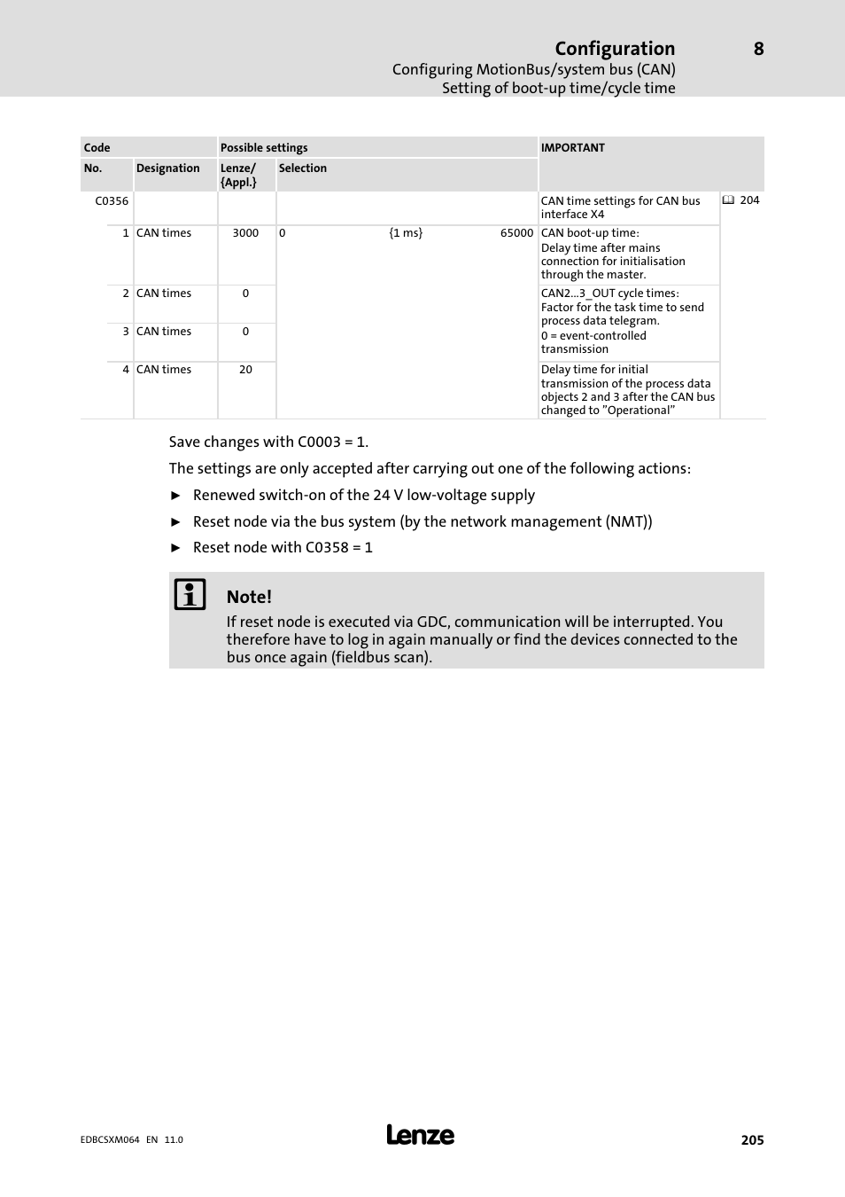 Configuration | Lenze ECSCMxxx User Manual | Page 205 / 375