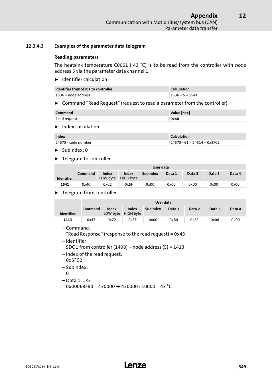 Appendix | Lenze ECSCMxxx User Manual | Page 349 / 375