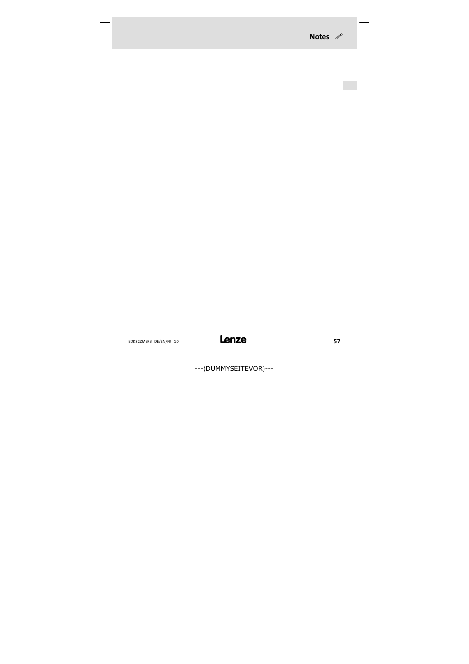 Lenze E82ZMBRB User Manual | Page 57 / 58