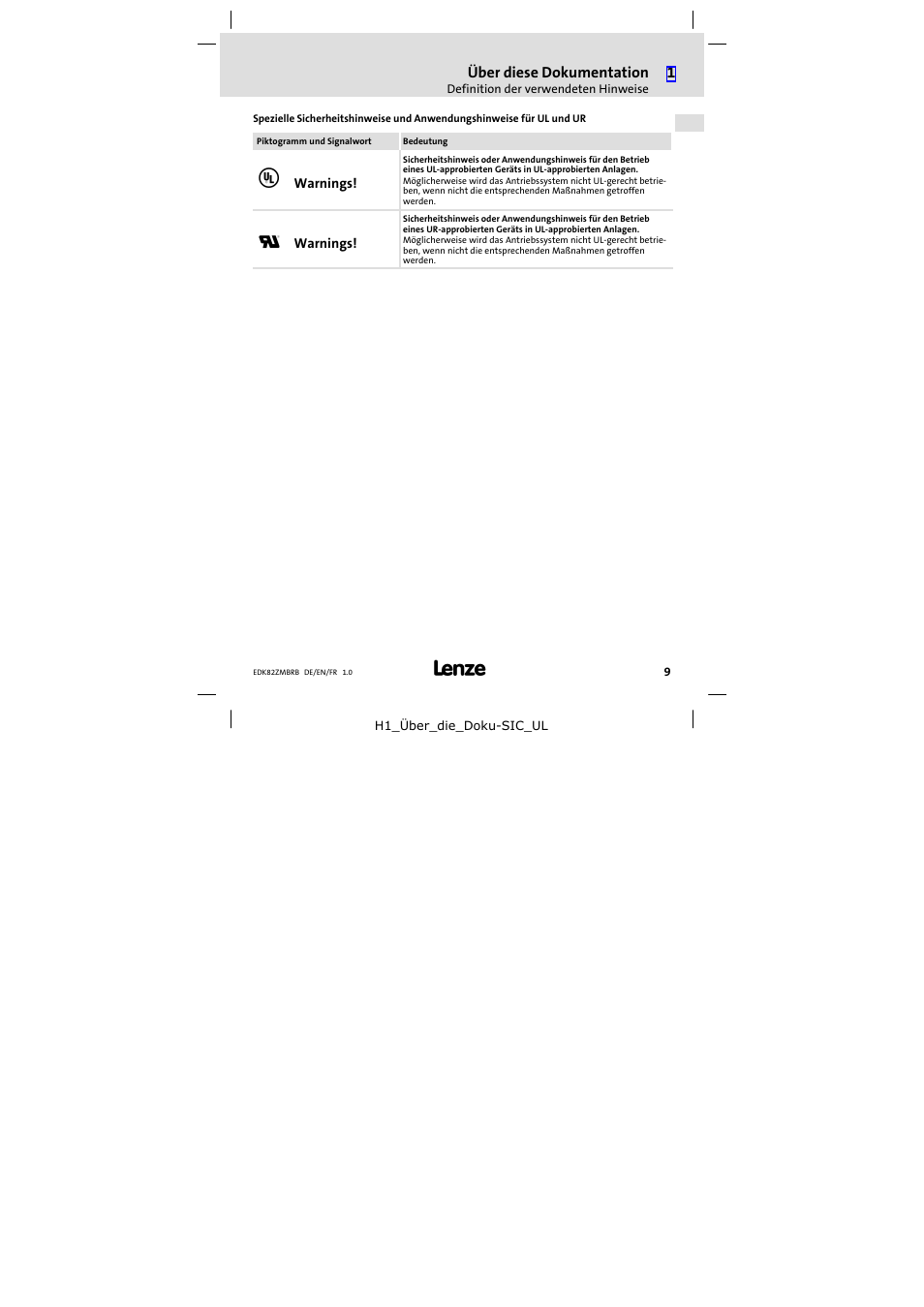 Lenze E82ZMBRB User Manual | Page 9 / 58