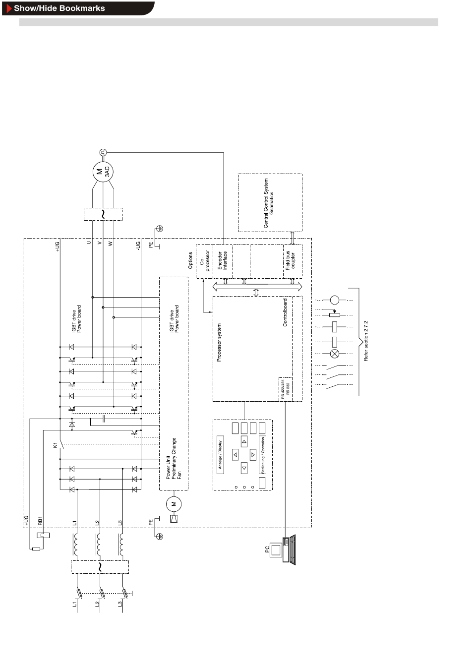 6 summary circuit diagrams, 1 summary circuit diagram, 8230 frequency inverter, Summary circuit diagrams | Summary circuit diagram, 8230 frequency inverter | Lenze EDB9300UES User Manual | Page 49 / 175