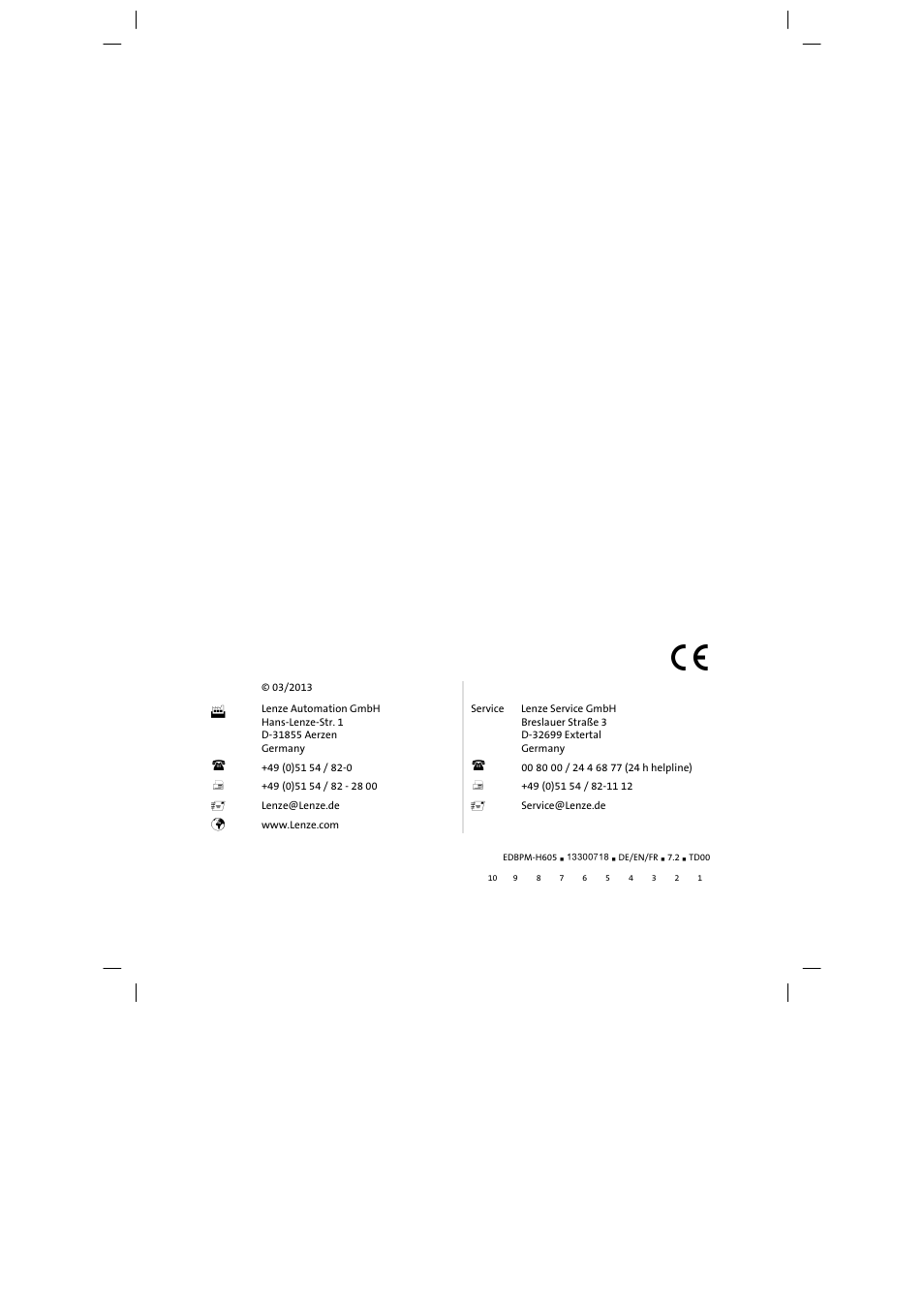 Lenze EPM−H606 User Manual | Page 170 / 170