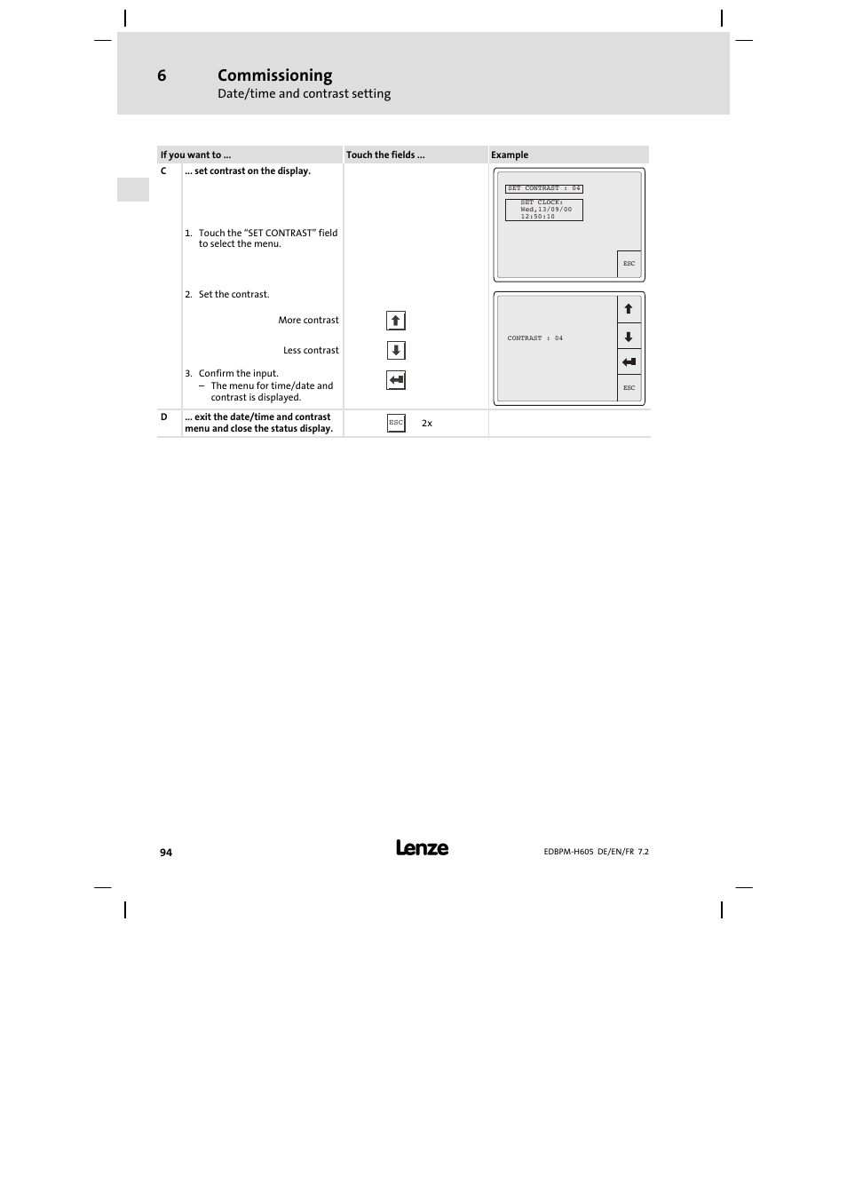 Commissioning | Lenze EPM−H606 User Manual | Page 94 / 170