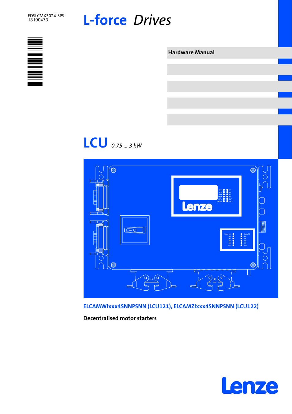 Lenze ELCAMZIxxx4SNNPSNN (LCU122) User Manual | 171 pages