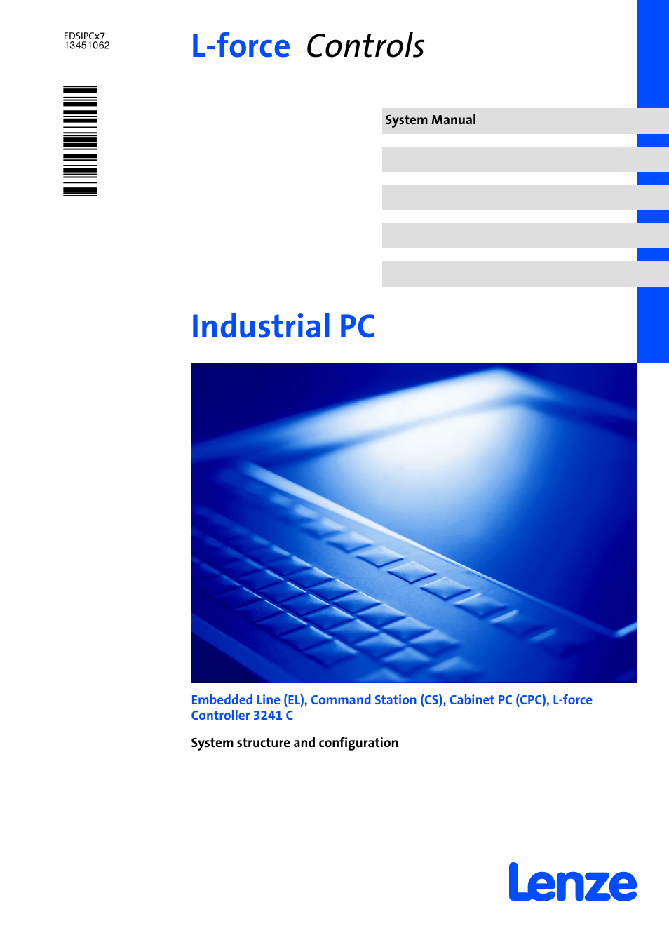 Lenze IPC Industrial PC System User Manual | 34 pages