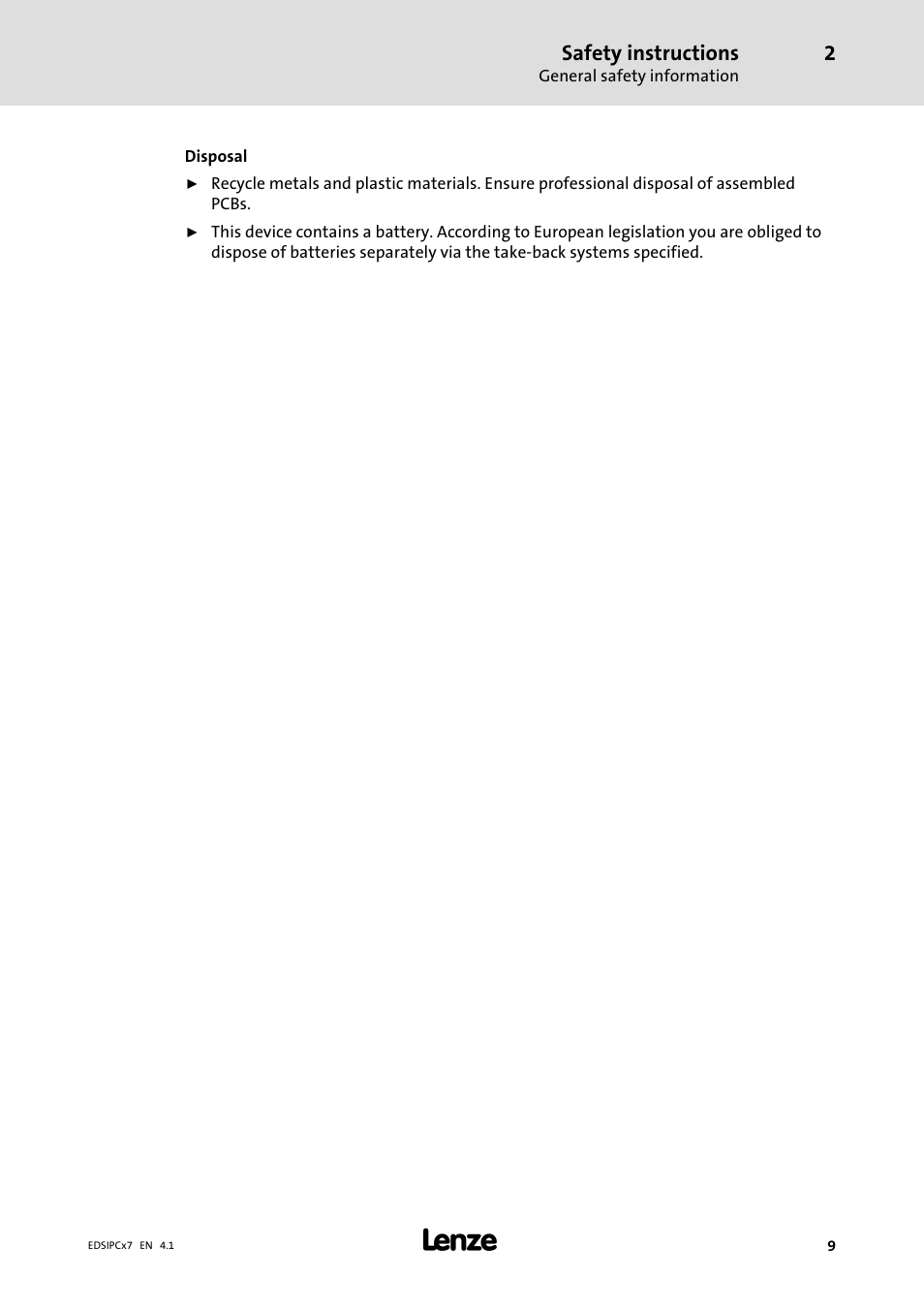 Lenze IPC Industrial PC System User Manual | Page 9 / 34