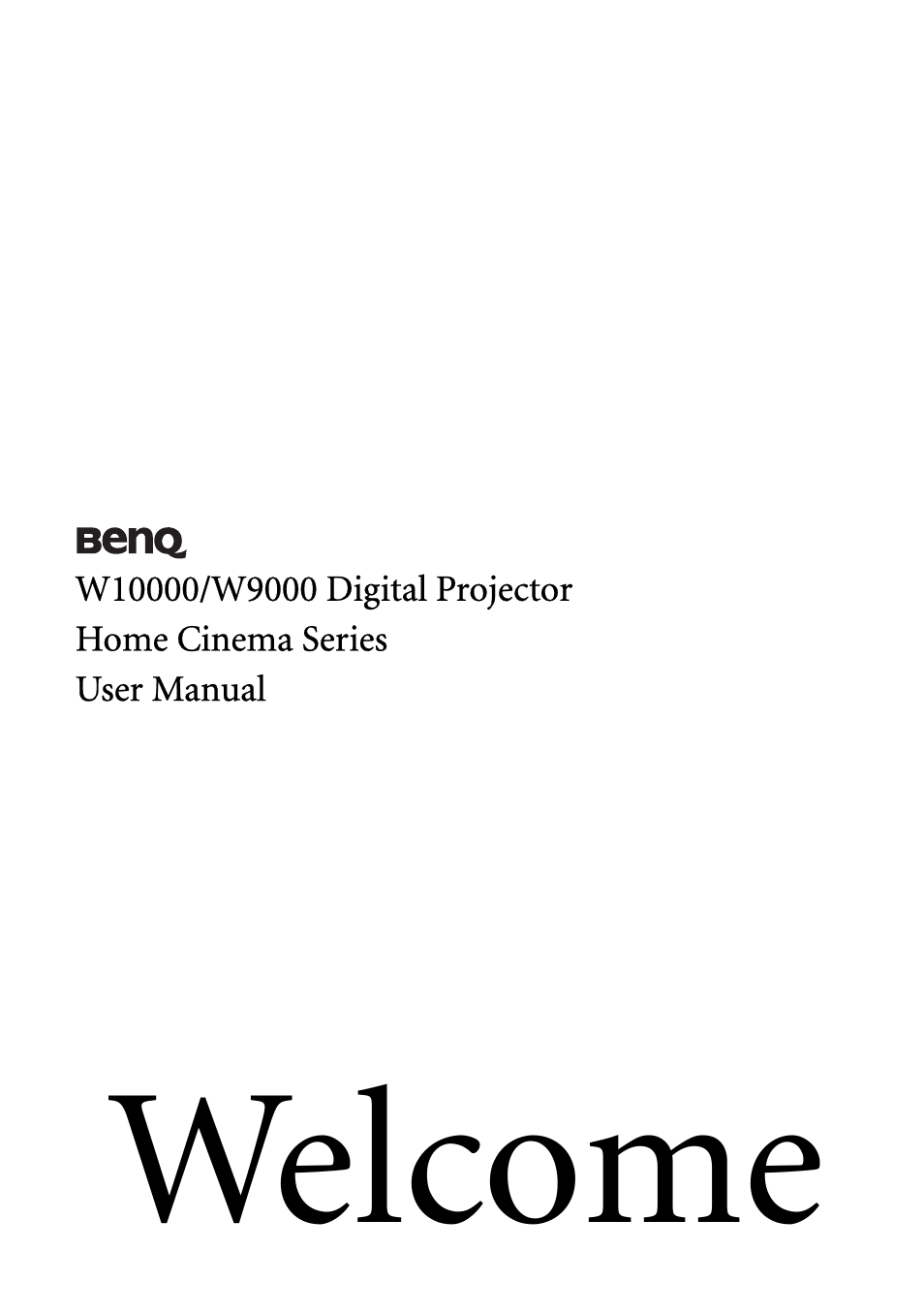 BenQ W9000 User Manual | 37 pages