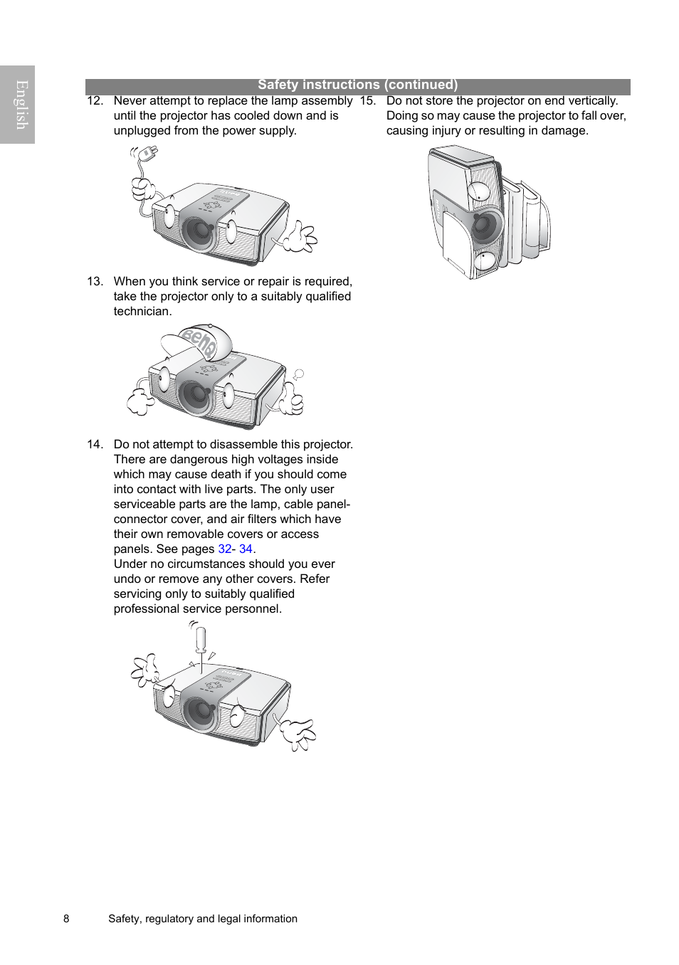 English | BenQ W9000 User Manual | Page 8 / 37