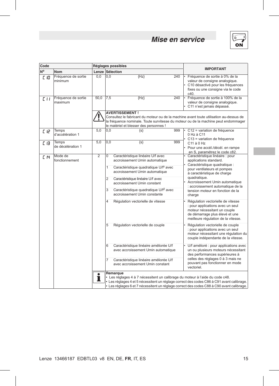 Mise en service | Lenze TML Flux Vector Drive 0.25kW-2.2kW User Manual | Page 65 / 124
