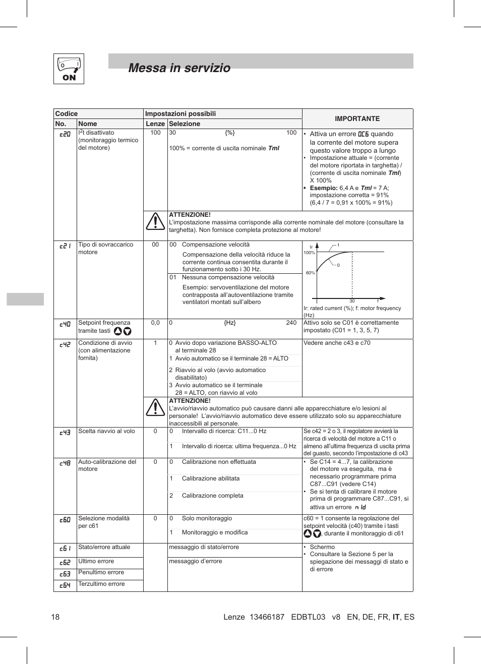 Messa in servizio | Lenze TML Flux Vector Drive 0.25kW-2.2kW User Manual | Page 92 / 124