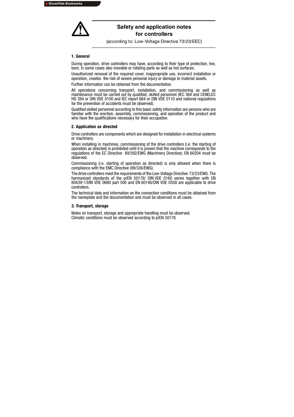 Safety and application notes for controllers | Lenze 8250 series Brake unit User Manual | Page 4 / 39