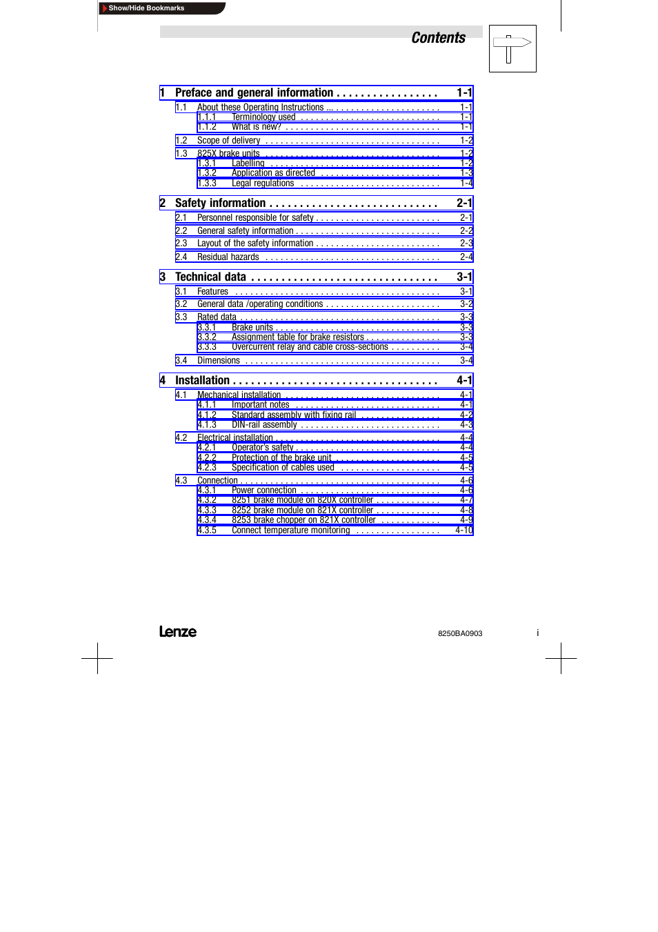 Lenze 8250 series Brake unit User Manual | Page 6 / 39