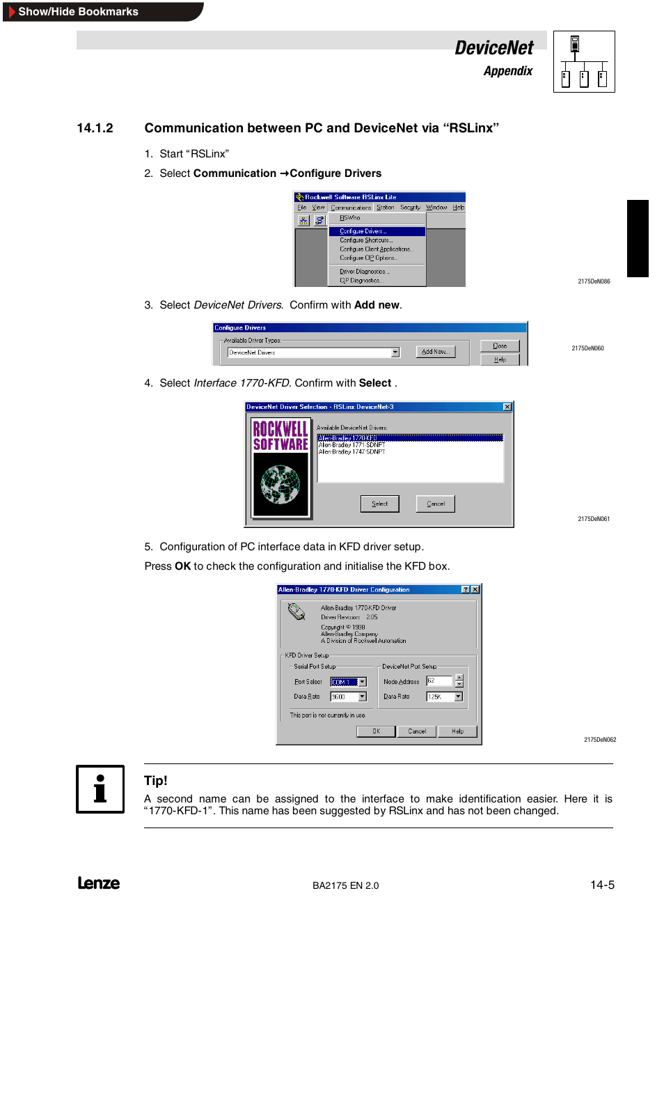 Devicenet | Lenze EMF2175IB User Manual | Page 125 / 152