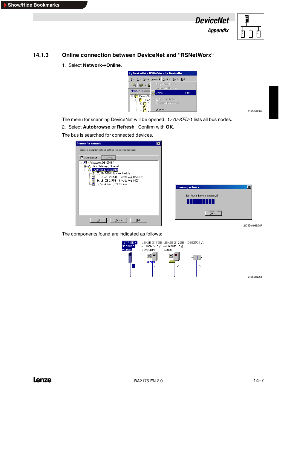 Devicenet | Lenze EMF2175IB User Manual | Page 127 / 152