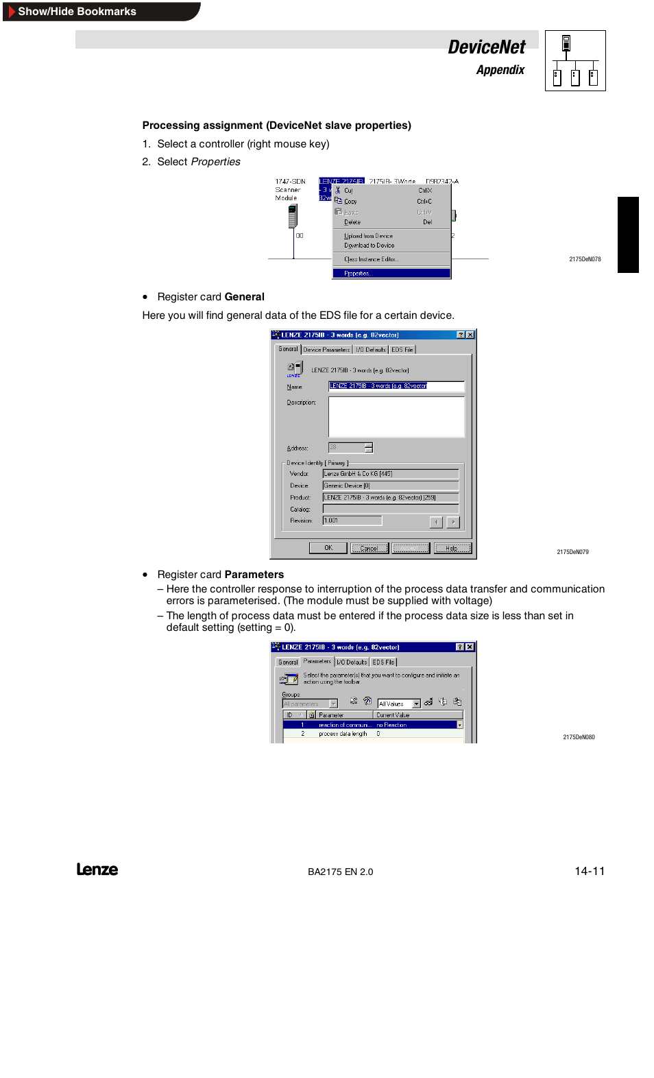 Devicenet | Lenze EMF2175IB User Manual | Page 131 / 152
