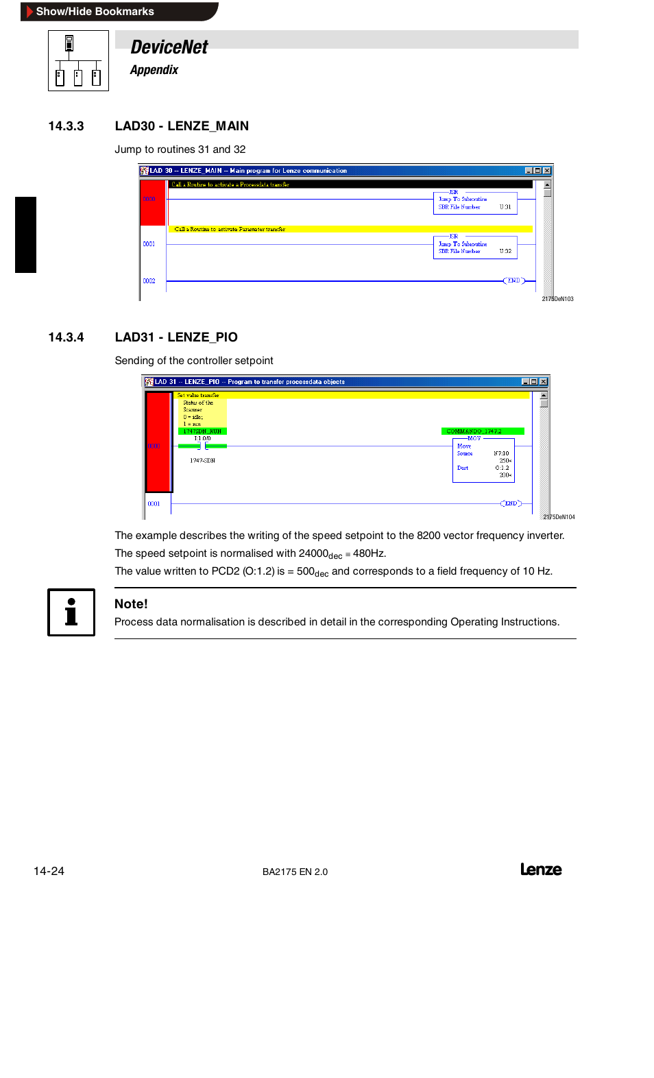 Devicenet | Lenze EMF2175IB User Manual | Page 144 / 152