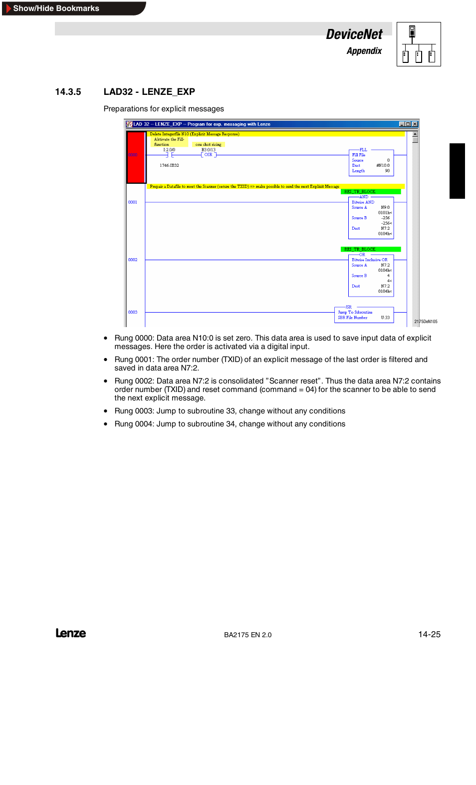 Devicenet | Lenze EMF2175IB User Manual | Page 145 / 152