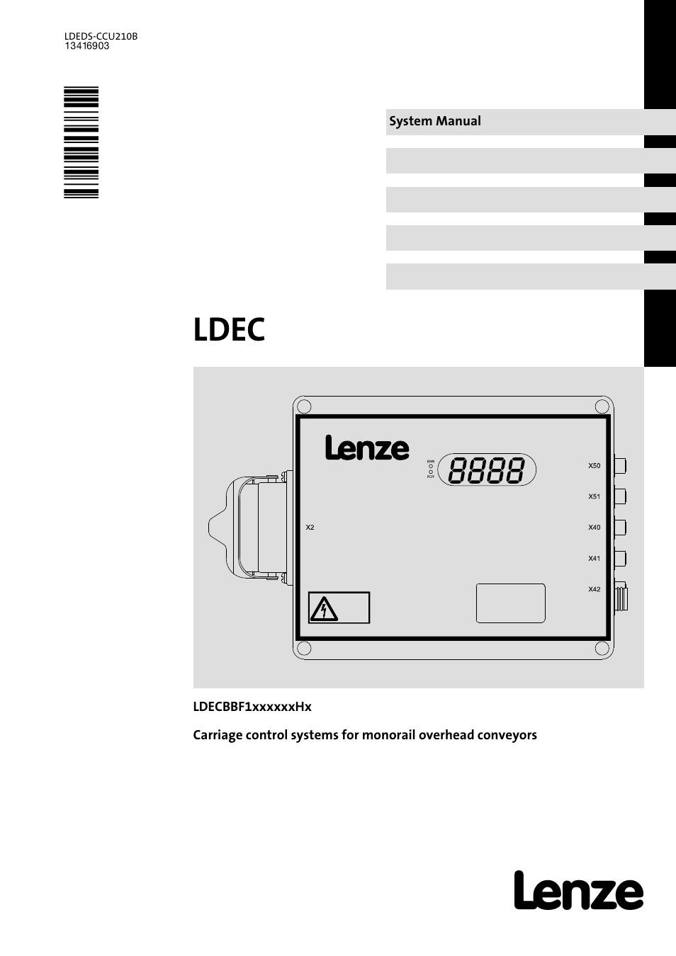 Lenze LDECBBF1xxxxxxHx User Manual | 110 pages