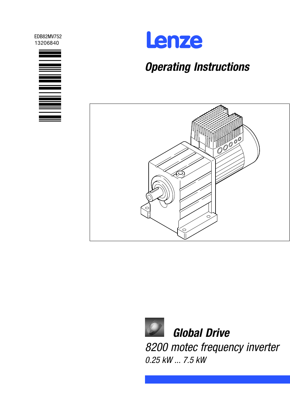 Lenze 8200 motec frequency inverter 0.25kW-7.5kW User Manual | 270 pages