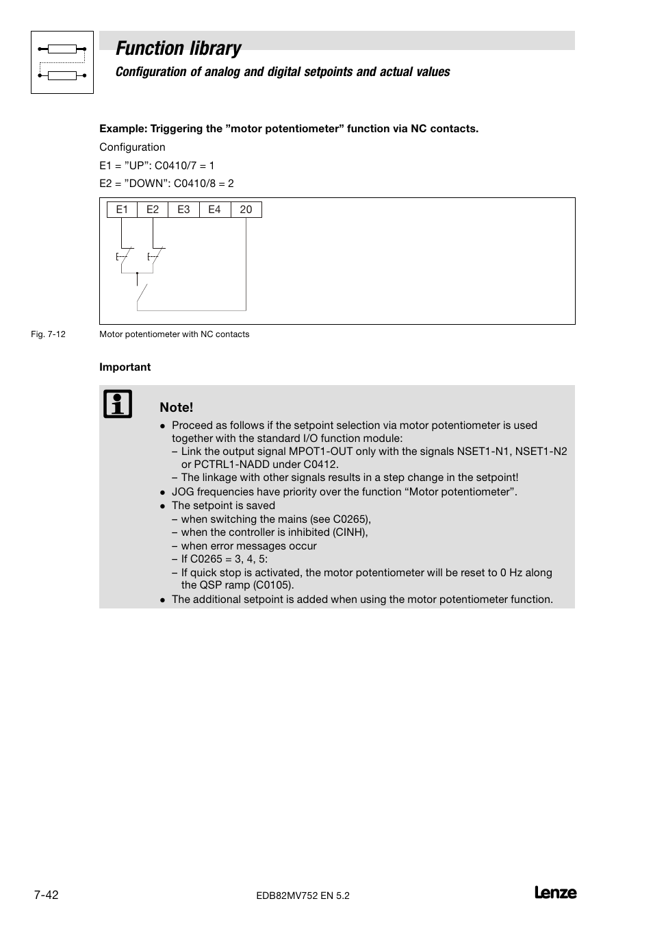 Function library | Lenze 8200 motec frequency inverter 0.25kW-7.5kW User Manual | Page 113 / 270