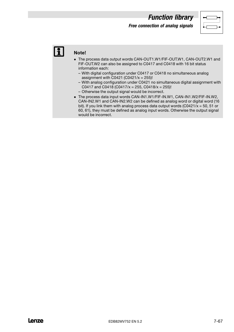 Function library | Lenze 8200 motec frequency inverter 0.25kW-7.5kW User Manual | Page 138 / 270