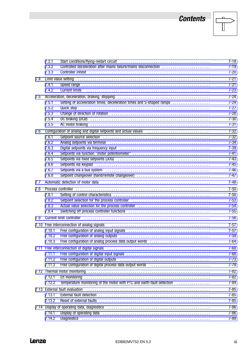 Lenze 8200 motec frequency inverter 0.25kW-7.5kW User Manual | Page 5 / 270