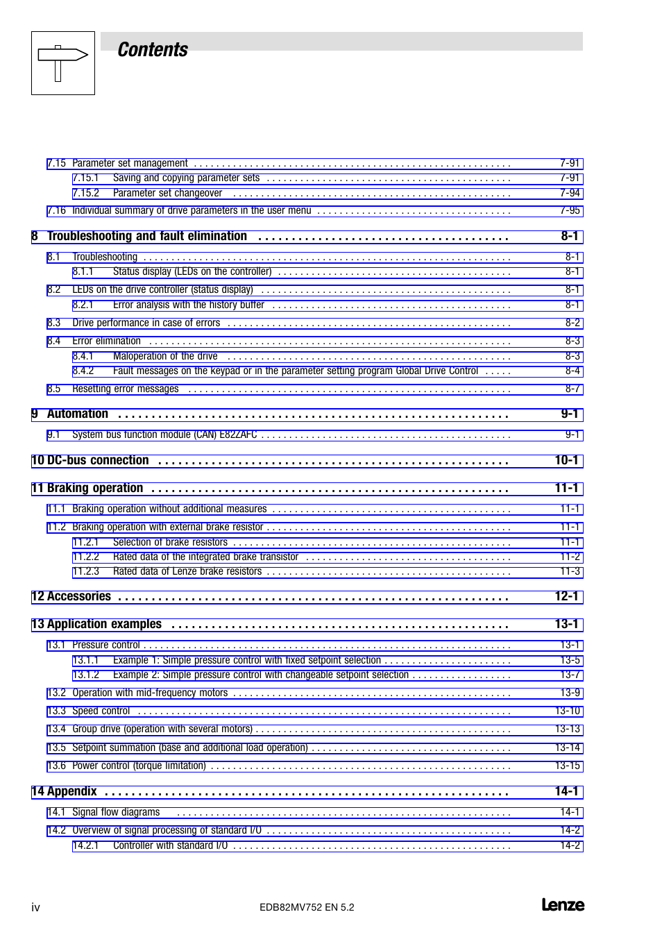 Lenze 8200 motec frequency inverter 0.25kW-7.5kW User Manual | Page 6 / 270