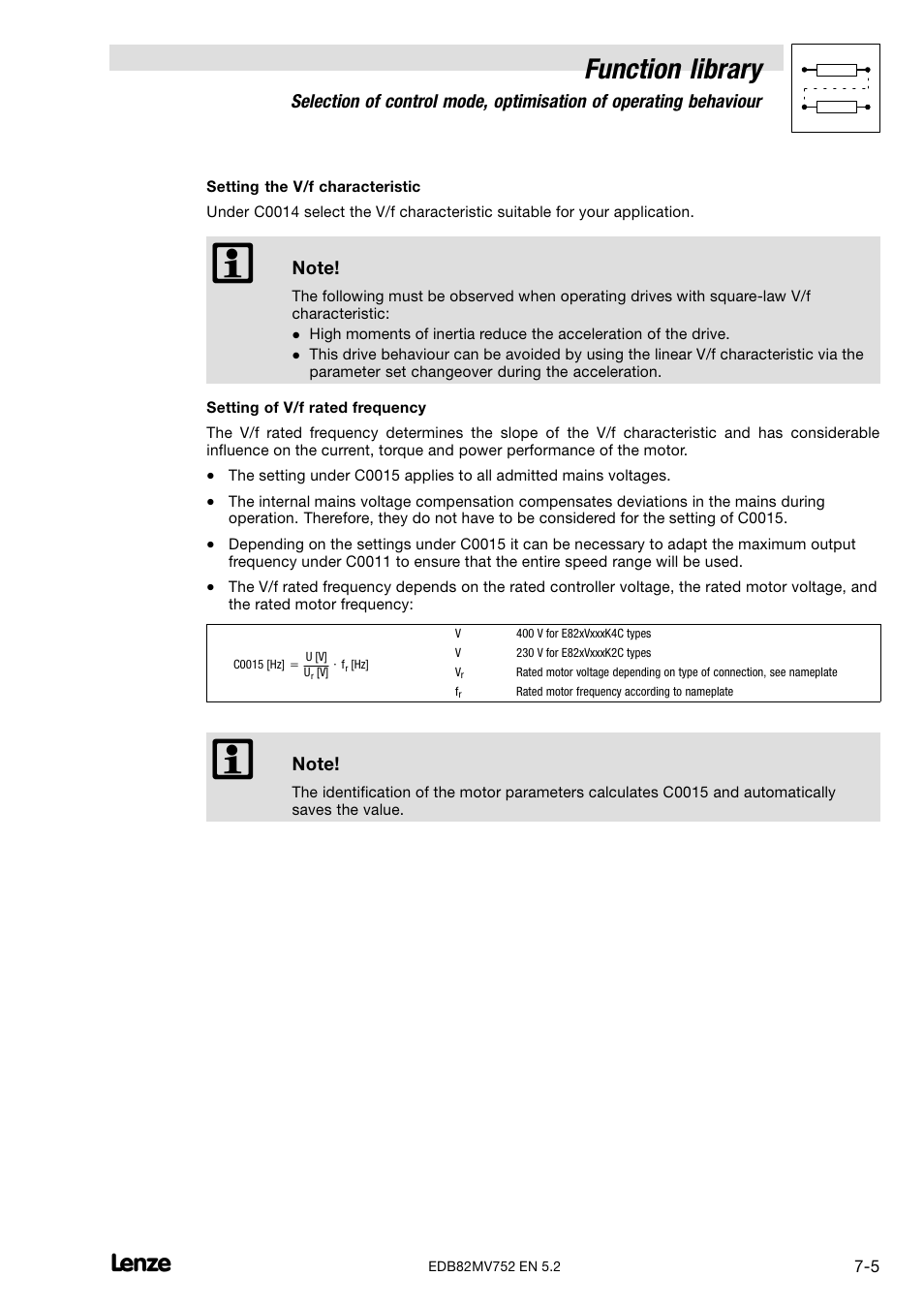 Function library | Lenze 8200 motec frequency inverter 0.25kW-7.5kW User Manual | Page 76 / 270