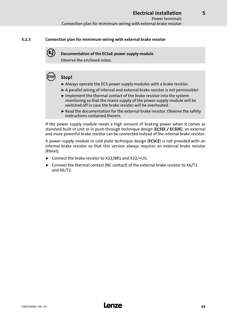 Lenze ECSCSxxx User Manual | Page 59 / 484