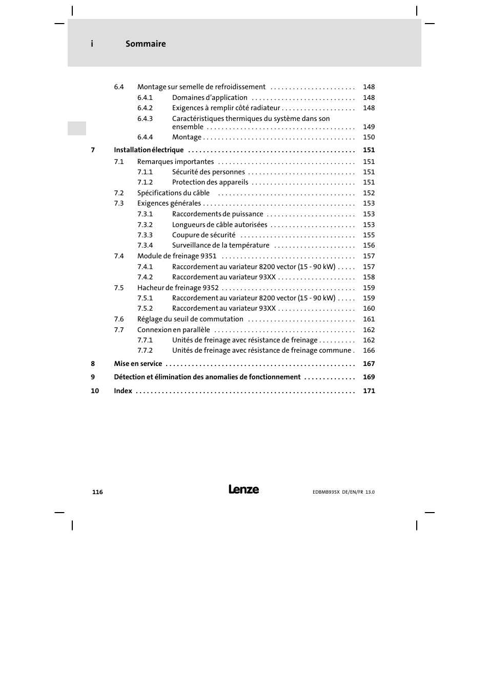 Lenze EMB9352−C User Manual | Page 116 / 174