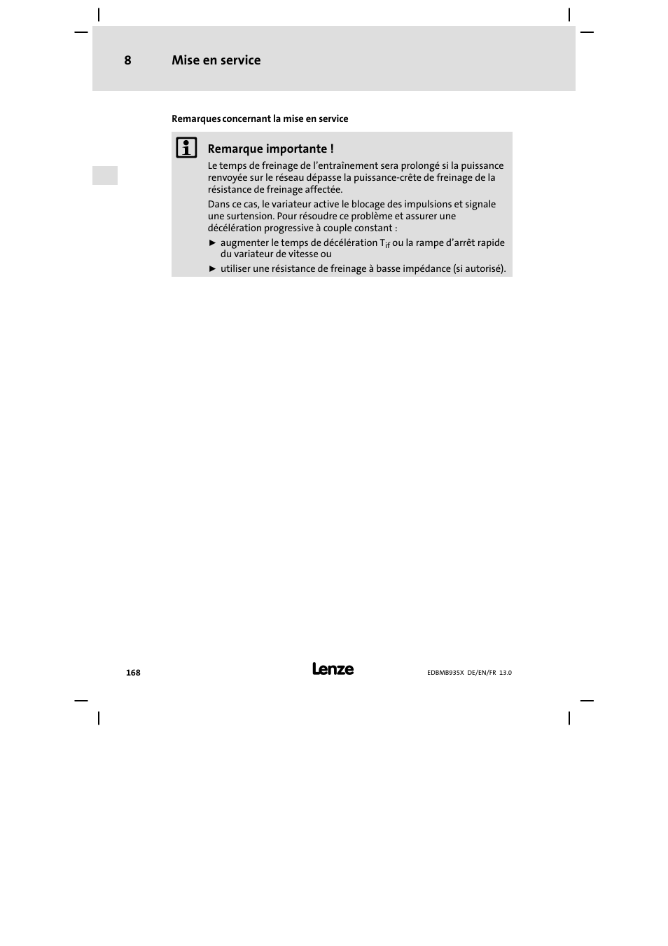 Lenze EMB9352−C User Manual | Page 168 / 174