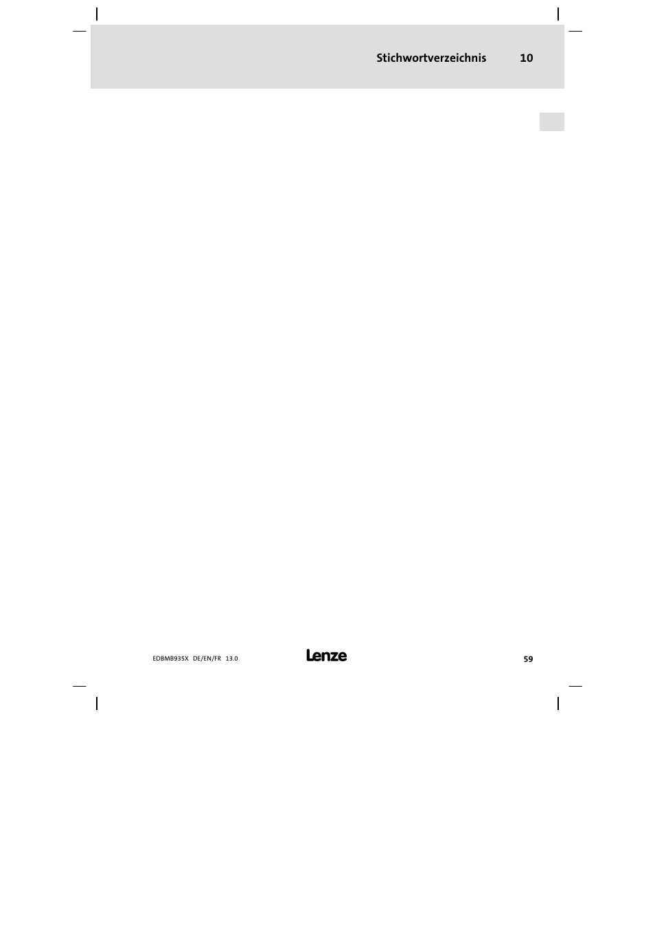 Lenze EMB9352−C User Manual | Page 59 / 174
