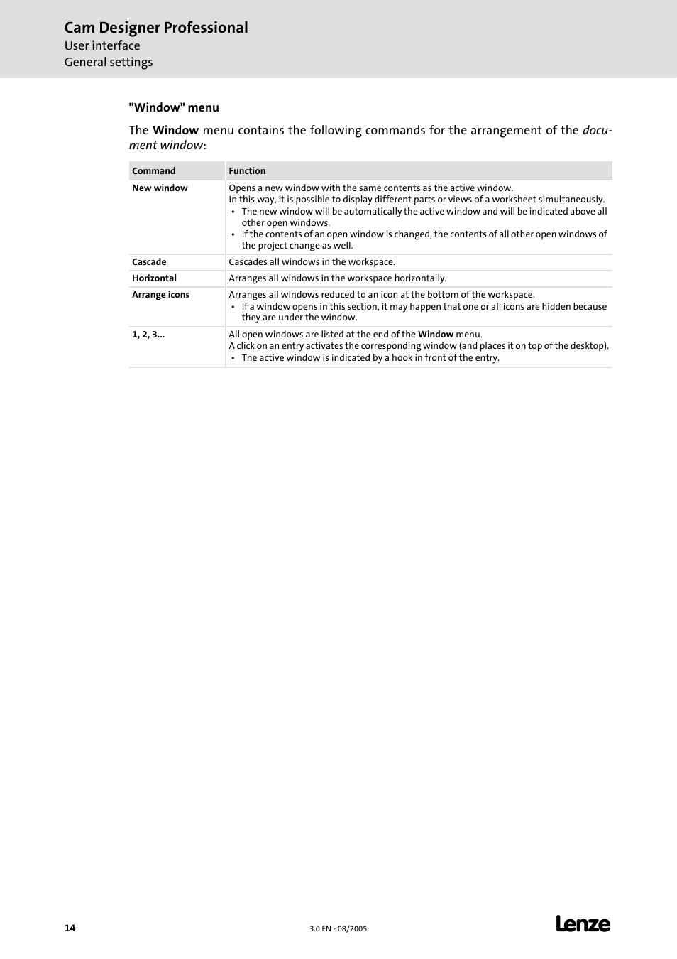 Cam designer professional | Lenze Cam Designer Professional User Manual | Page 14 / 53