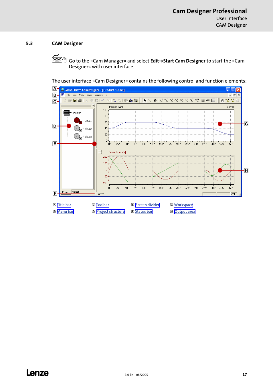 3 cam designer, Cam designer professional | Lenze Cam Designer Professional User Manual | Page 17 / 53