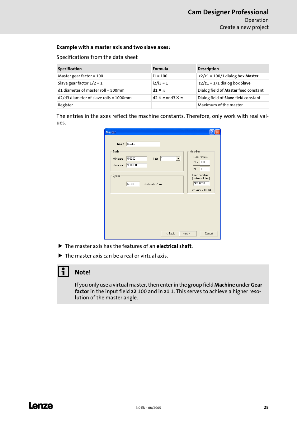 Cam designer professional | Lenze Cam Designer Professional User Manual | Page 25 / 53