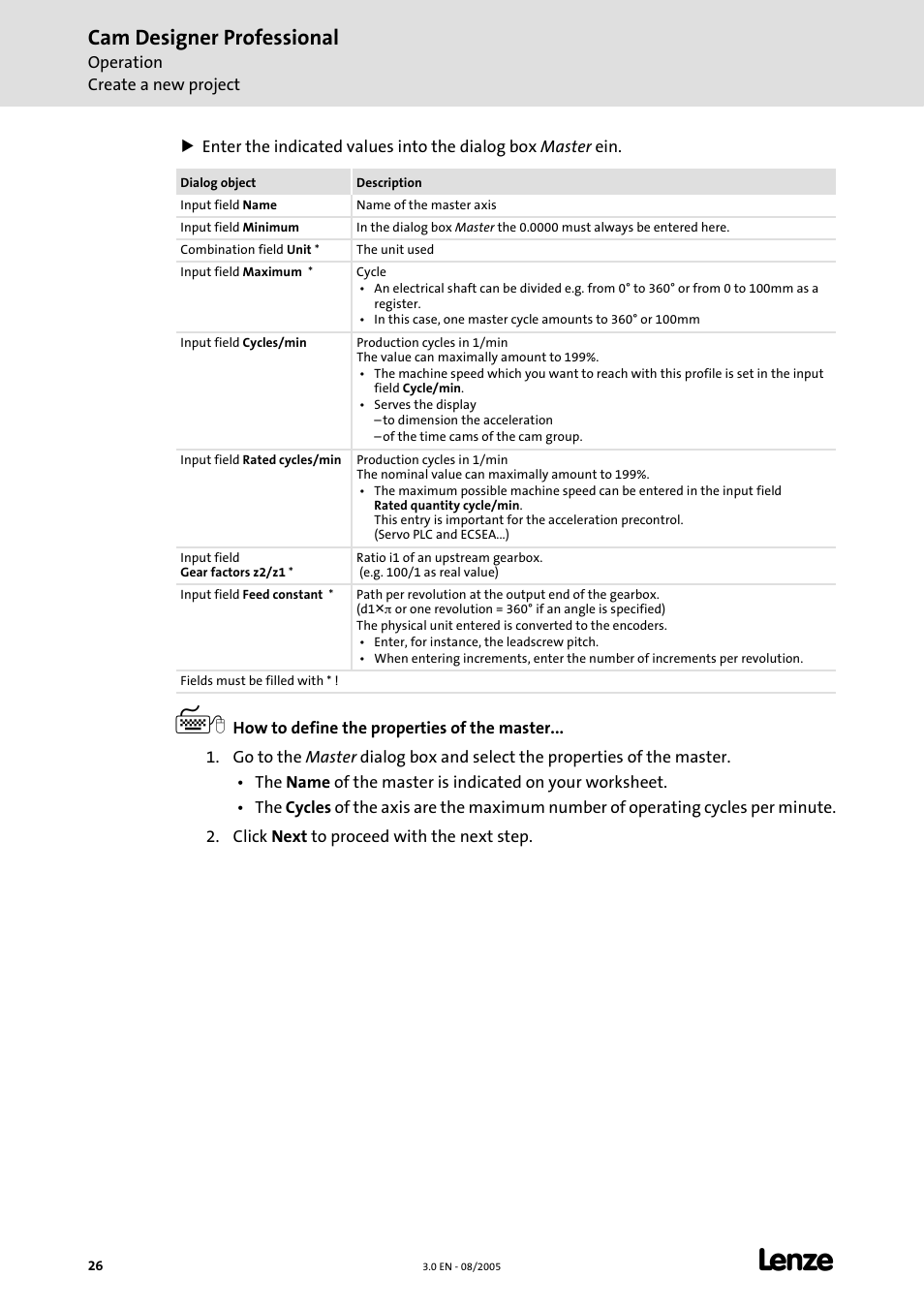 Cam designer professional | Lenze Cam Designer Professional User Manual | Page 26 / 53