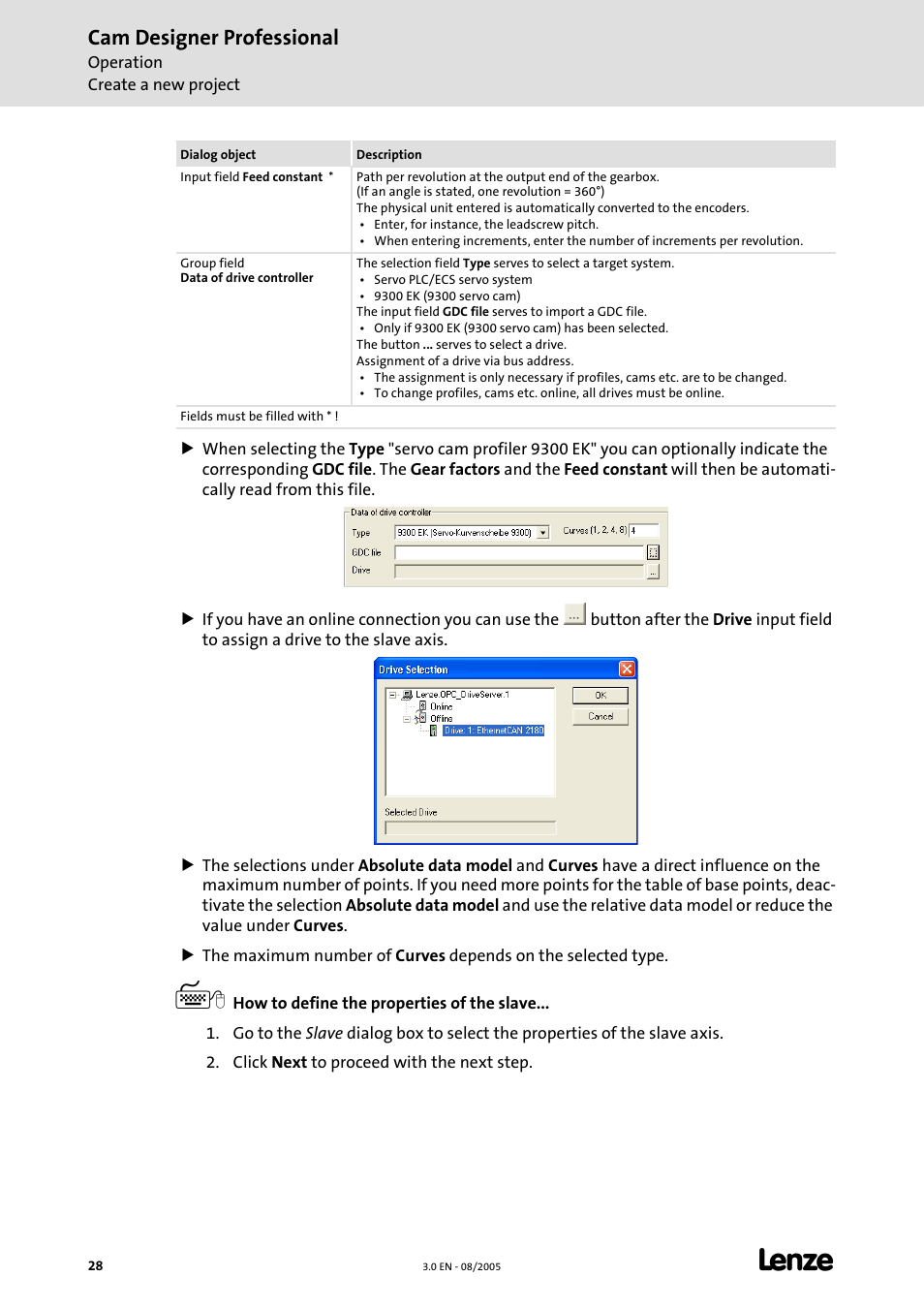 Cam designer professional | Lenze Cam Designer Professional User Manual | Page 28 / 53