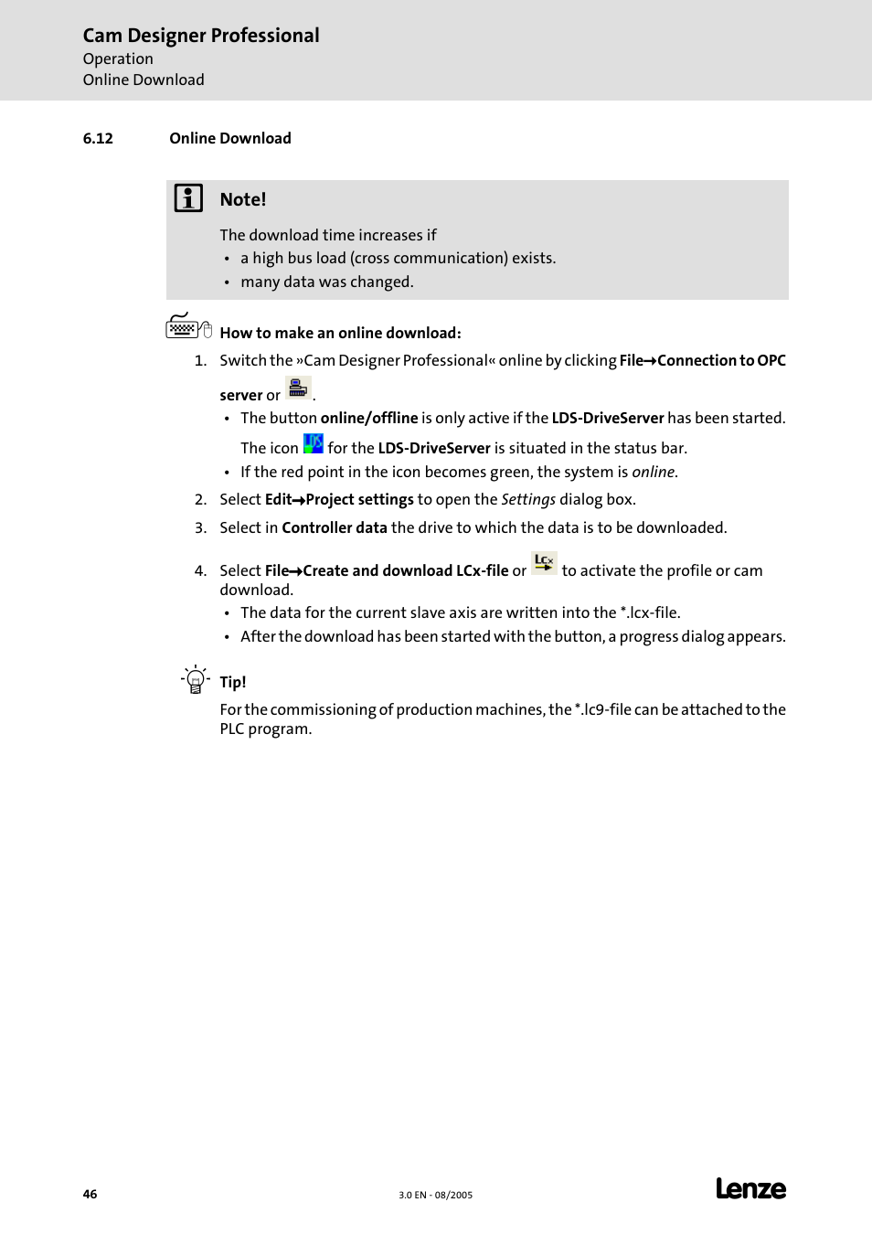 12 online download | Lenze Cam Designer Professional User Manual | Page 46 / 53