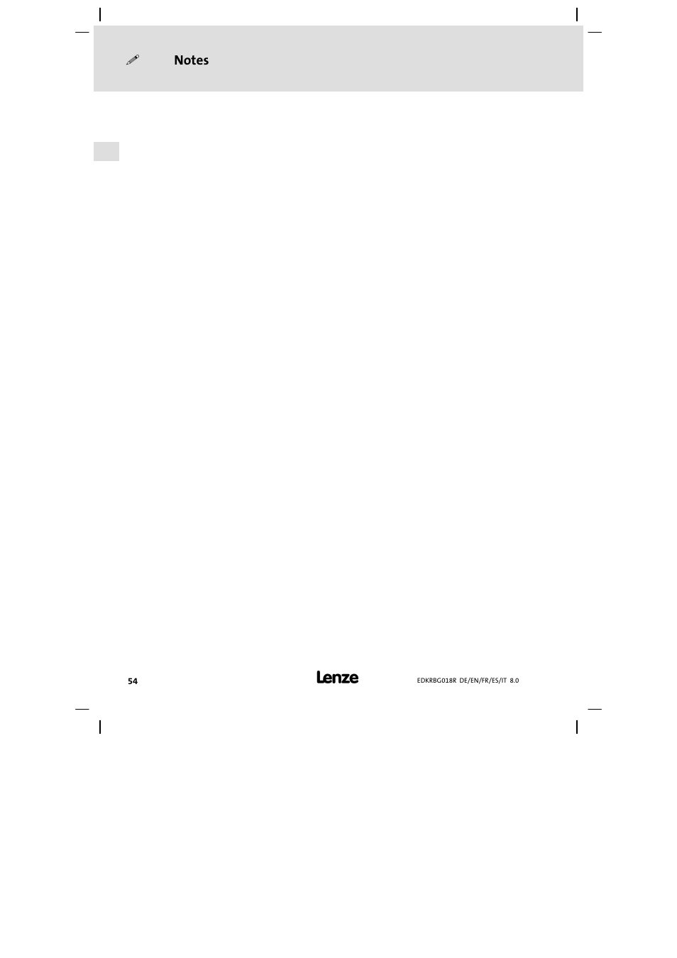 Lenze ERBGxxxxxxxx User Manual | Page 54 / 134