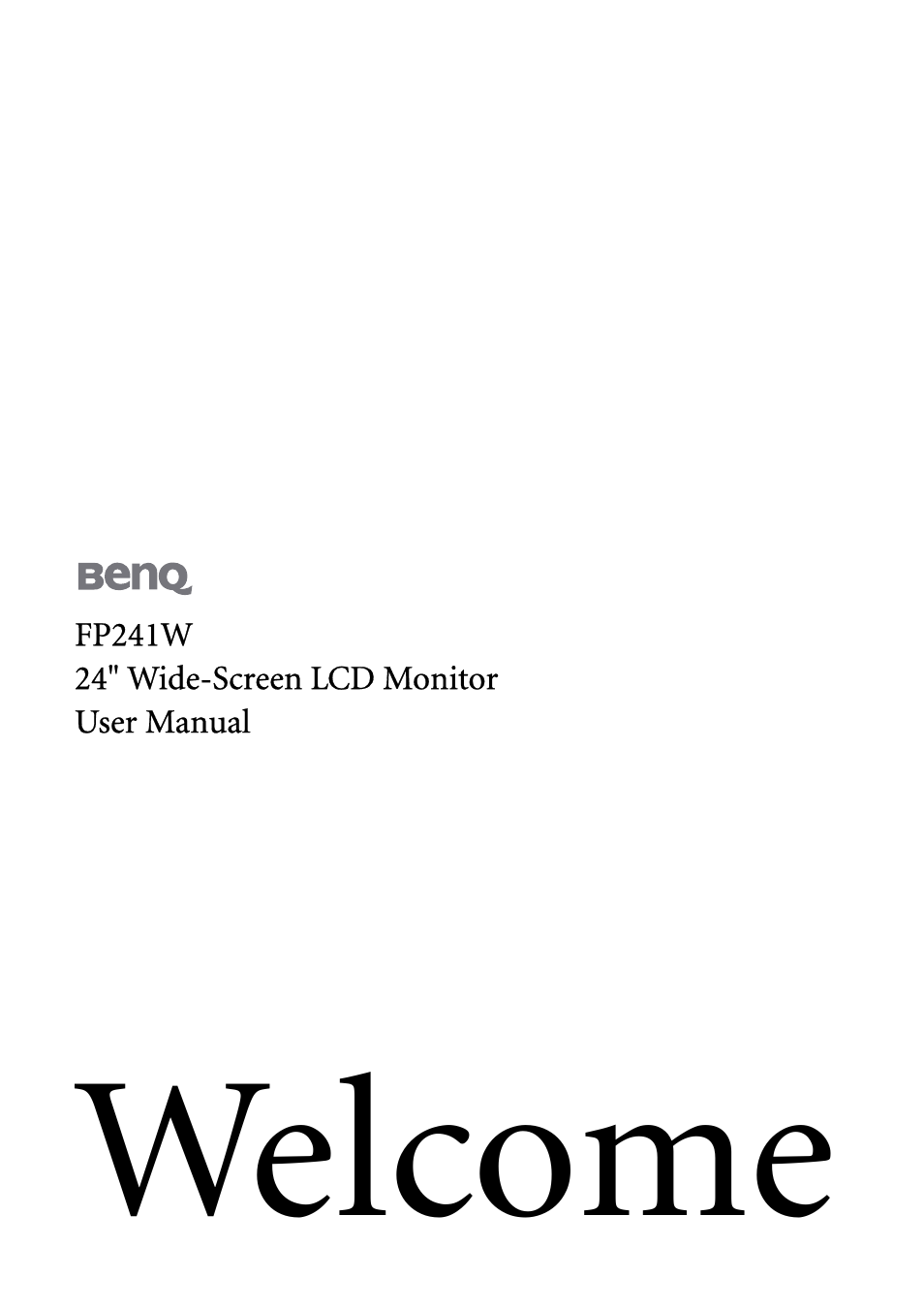 BenQ FP241W User Manual | 46 pages