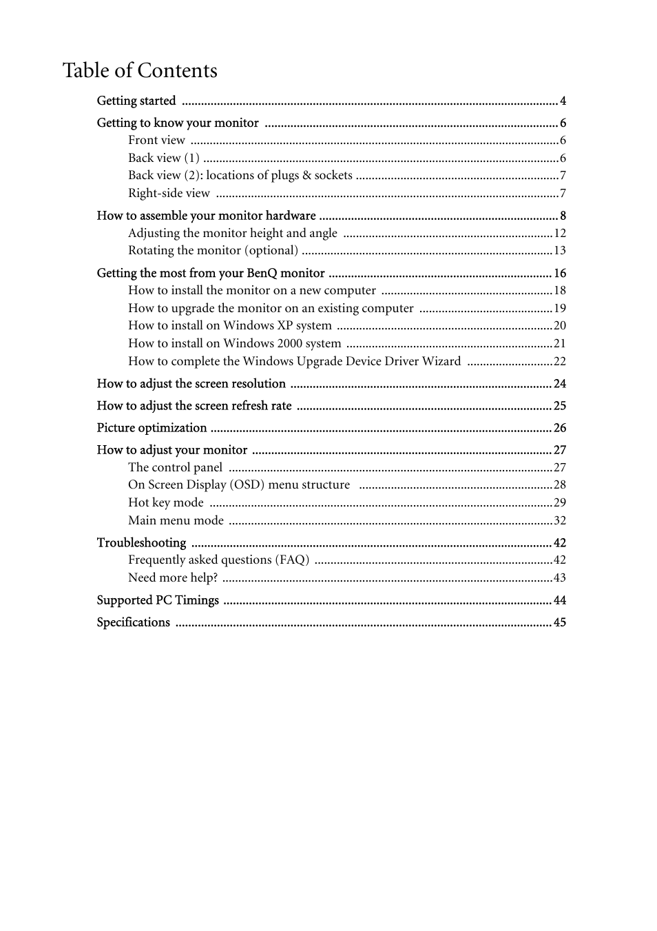 BenQ FP241W User Manual | Page 3 / 46