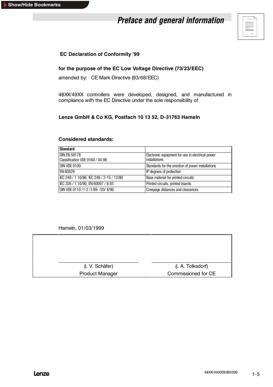 Preface and general information | Lenze EDS4900U-REG User Manual | Page 17 / 342