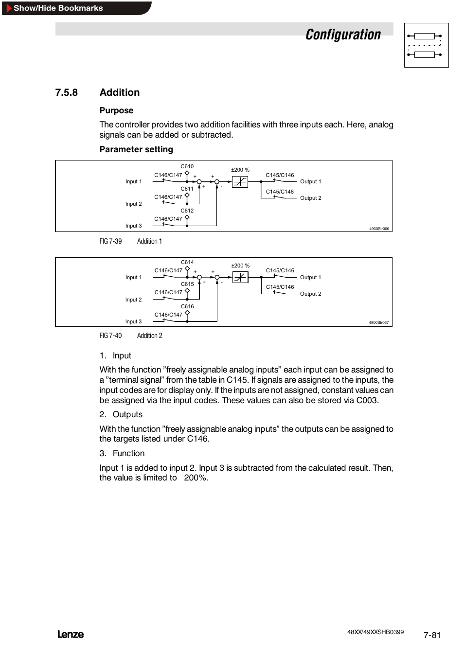 8 addition, Configuration | Lenze EDS4900U-REG User Manual | Page 172 / 342