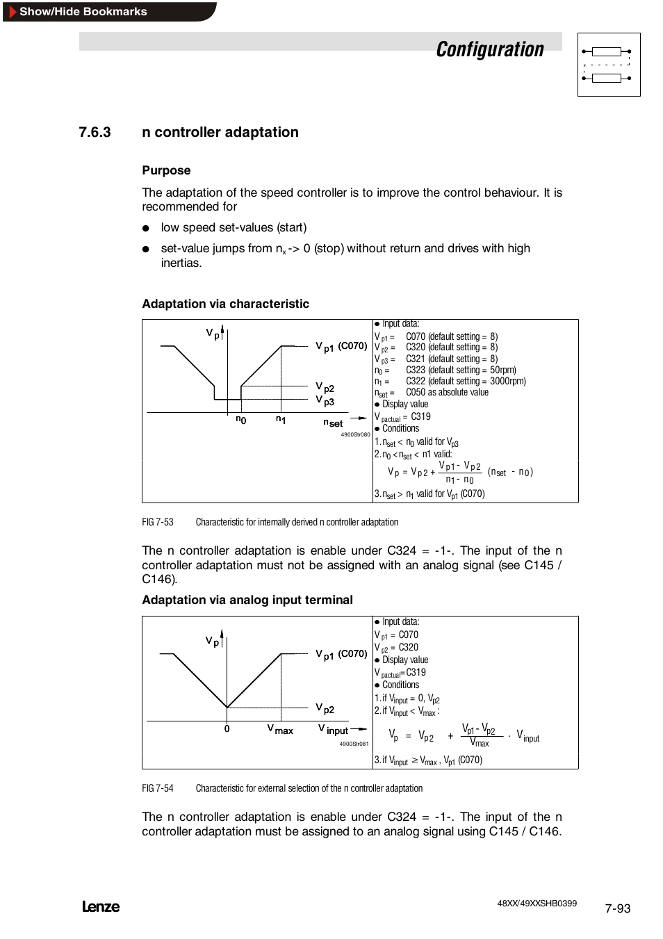 3 n controller adaptation, Configuration | Lenze EDS4900U-REG User Manual | Page 184 / 342