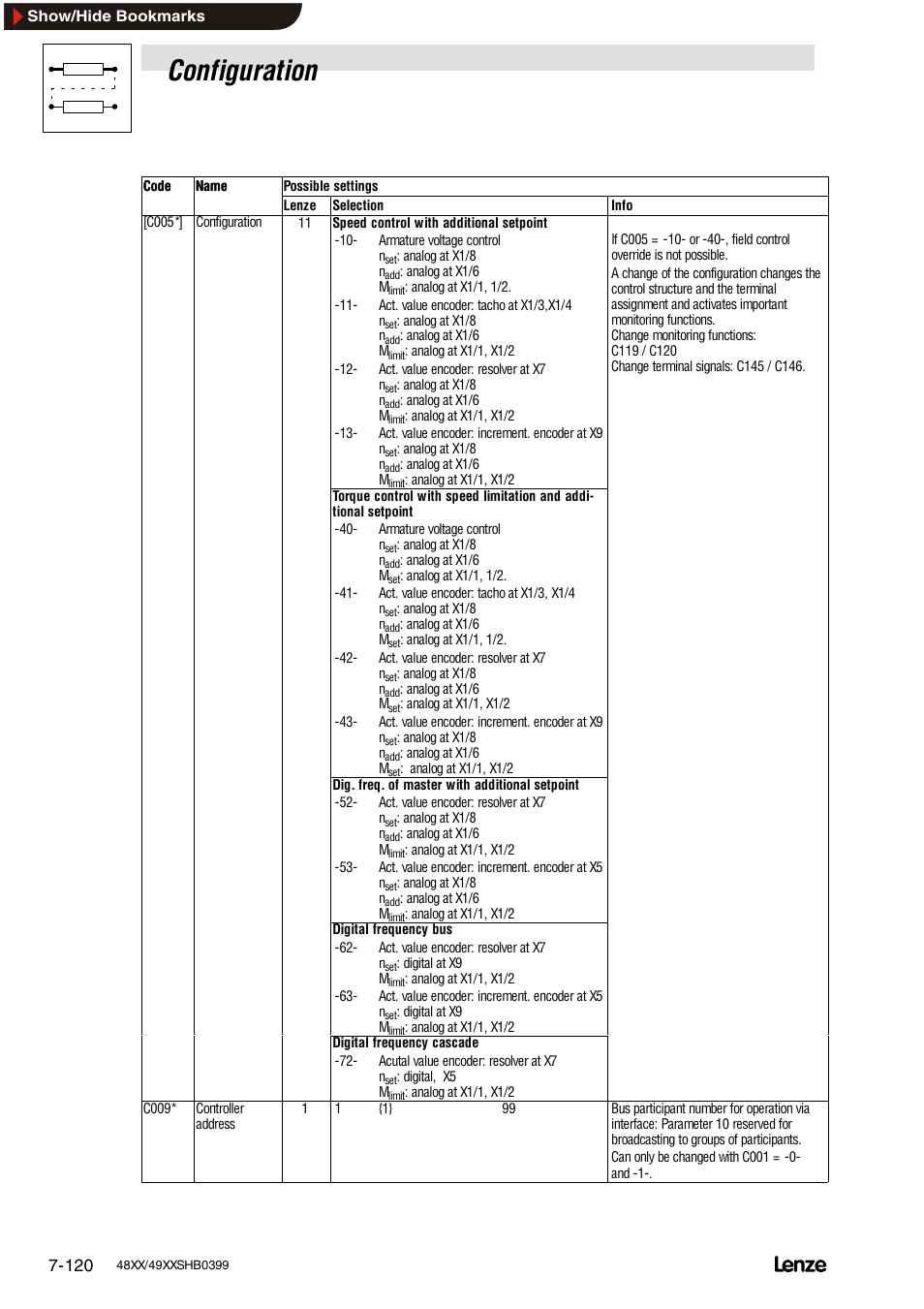Configuration | Lenze EDS4900U-REG User Manual | Page 211 / 342