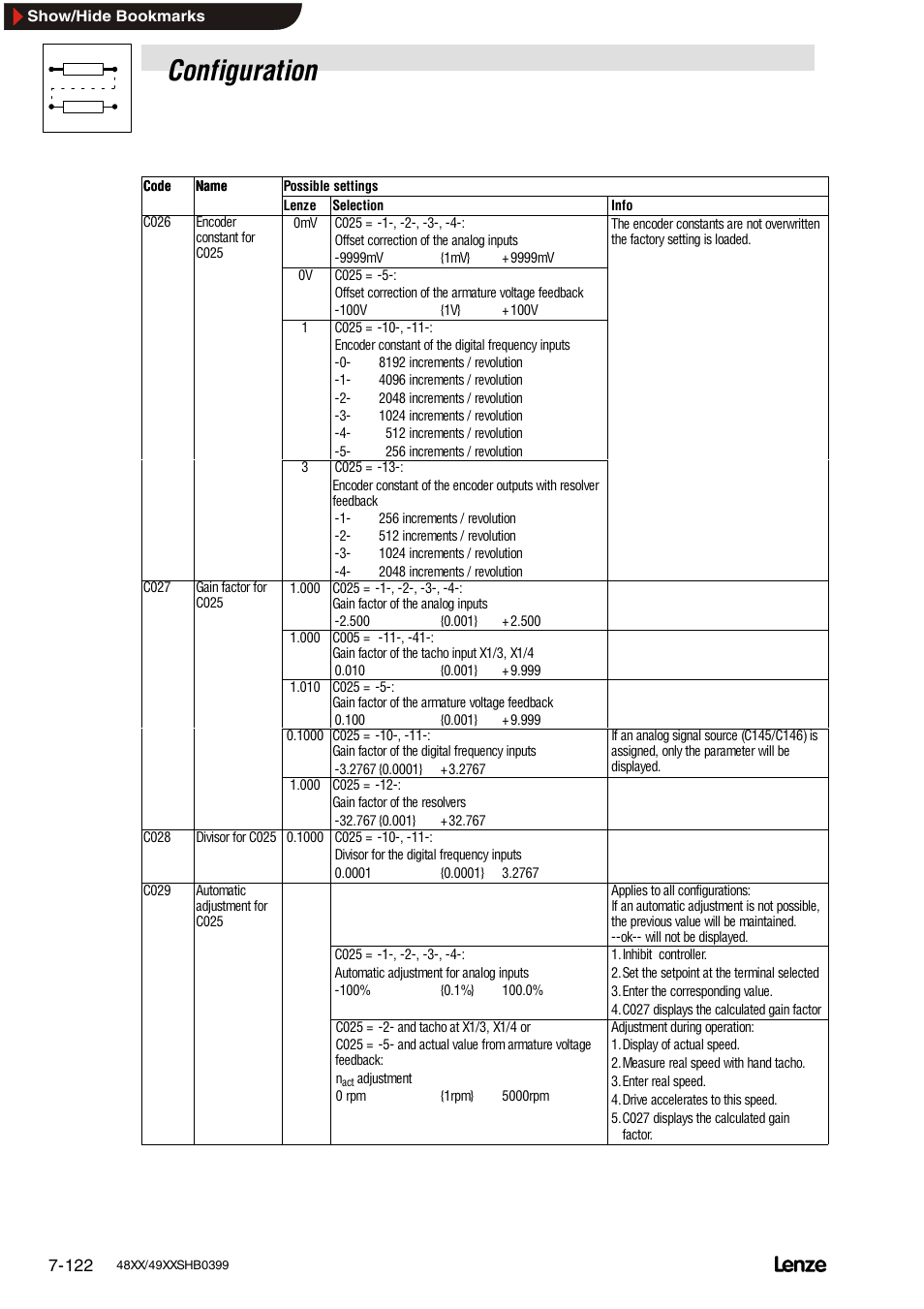 Configuration | Lenze EDS4900U-REG User Manual | Page 213 / 342